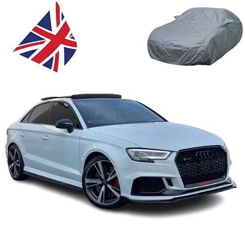  Car Cover Compatible with Audi RS3 RS4 RS5 RS6 RS7 RS8  Waterproof Dustproof Windproof Sun Protection Effectively Respond Rain Snow  Hail Weather (Color : Silver, Size : RS4) : Automotive