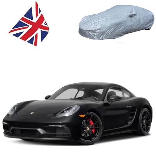 Half cover fits Porsche Cayman 718 (982) 2016-present Compact car cover en  route or on the campsite